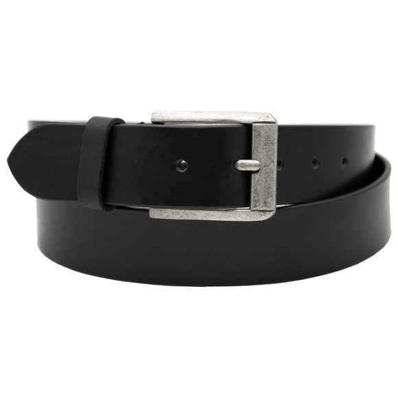 Men Jeans belt in Genuine Leather with Heavy Antique Buckle Belts for Men - Picture 1 of 4